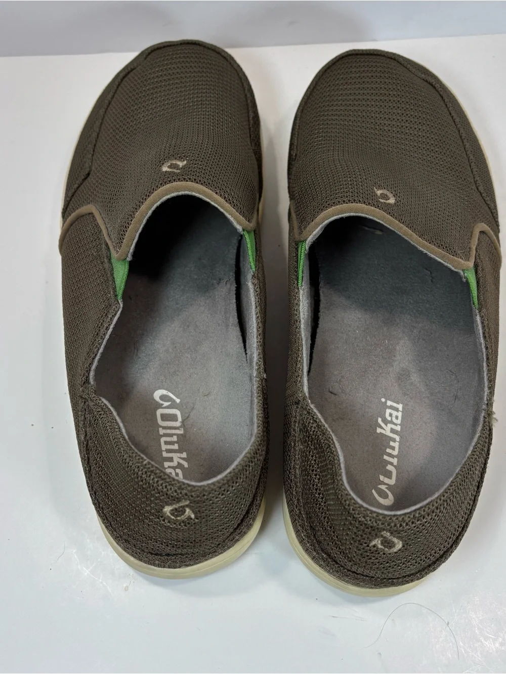 Olukai Men's NOHEA MESH Slip On Loafers Sz 8.5 Driving Shoes Brown 10188-13AP